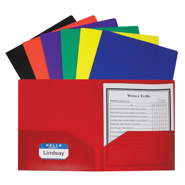 C-Line Products Two Pocket Poly Portfolios Folder, PK36 33950 - main